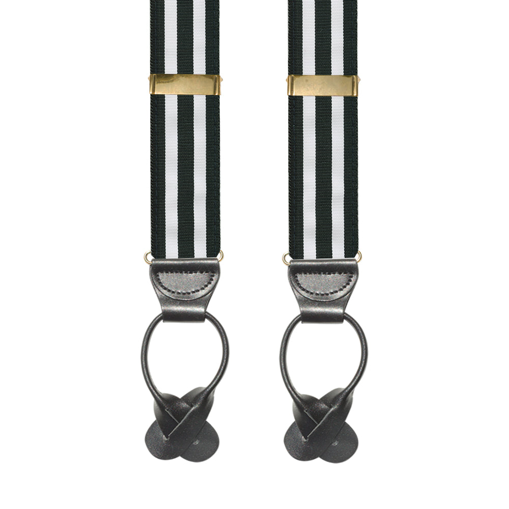 White &amp; Black Grosgrain Ribbon Brace