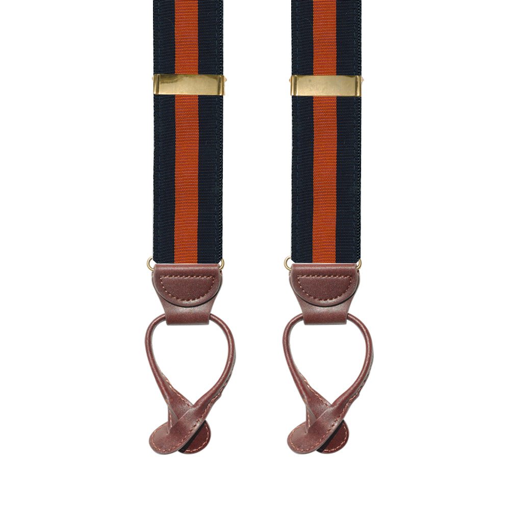 Orange &amp; Navy Grosgrain Ribbon Brace