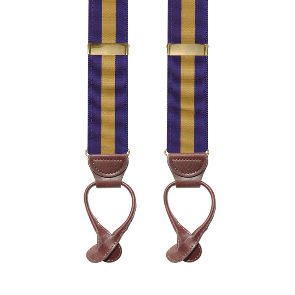 Purple &amp; Gold Grosgrain Ribbon Brace