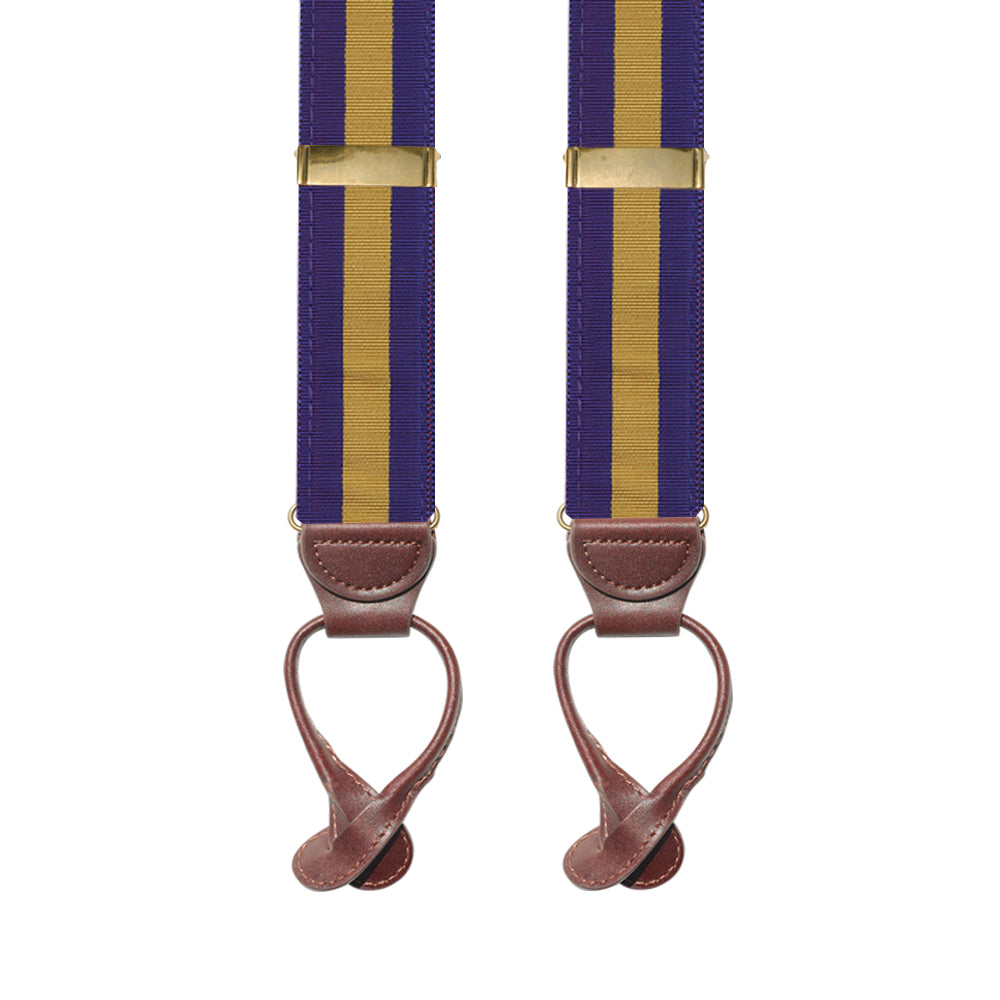 Purple &amp; Gold Grosgrain Ribbon Brace