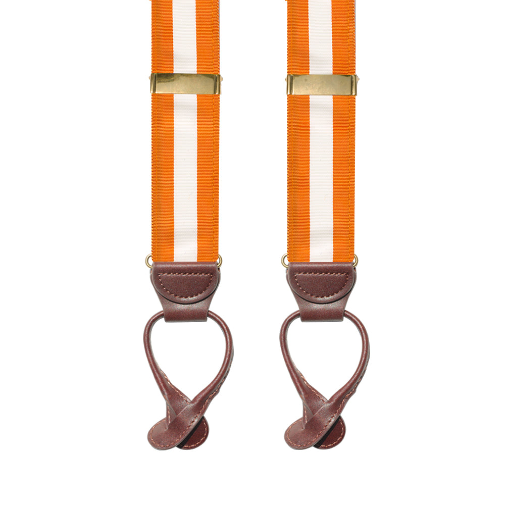 Orange &amp; White Grosgrain Ribbon Brace