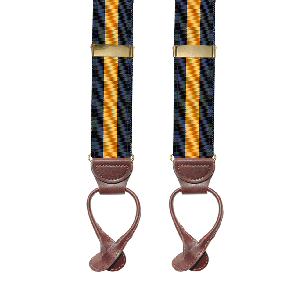 Navy &amp; Maize Grosgrain Ribbon Brace