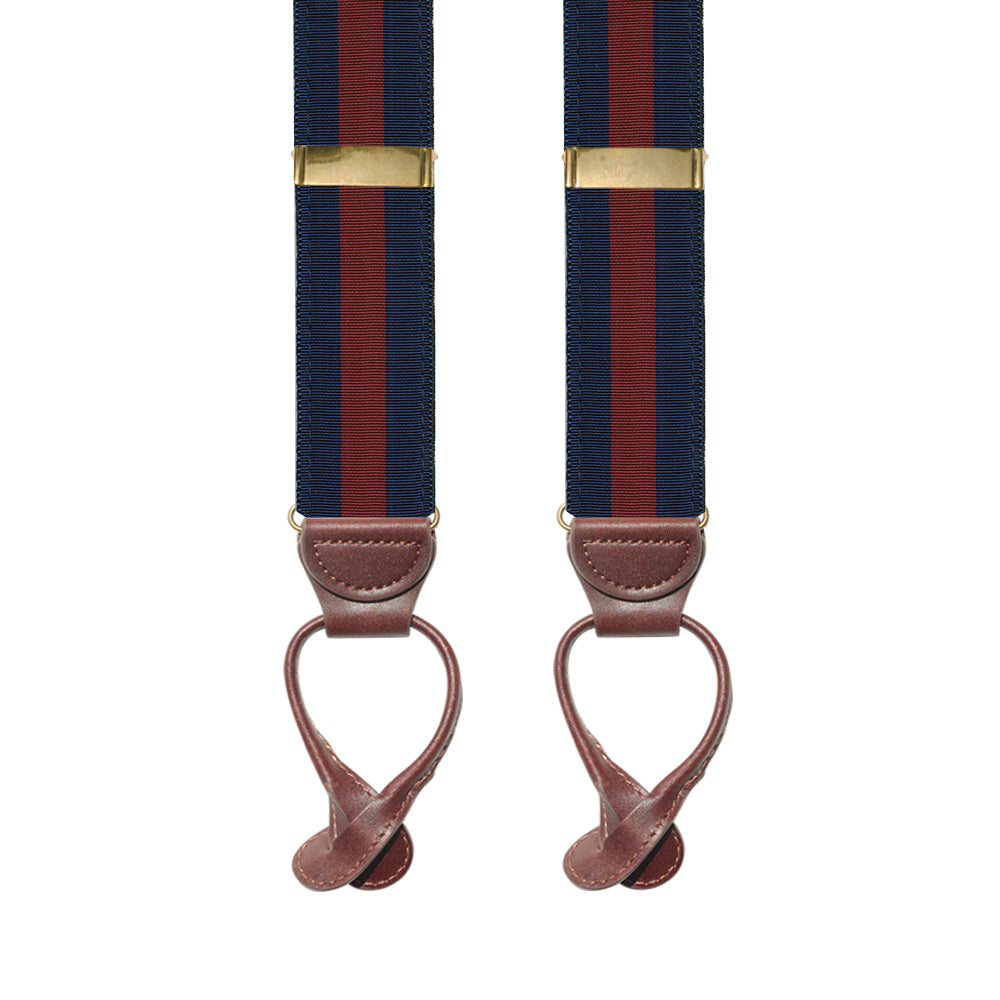 Navy &amp; Burgundy Grosgrain Ribbon Brace