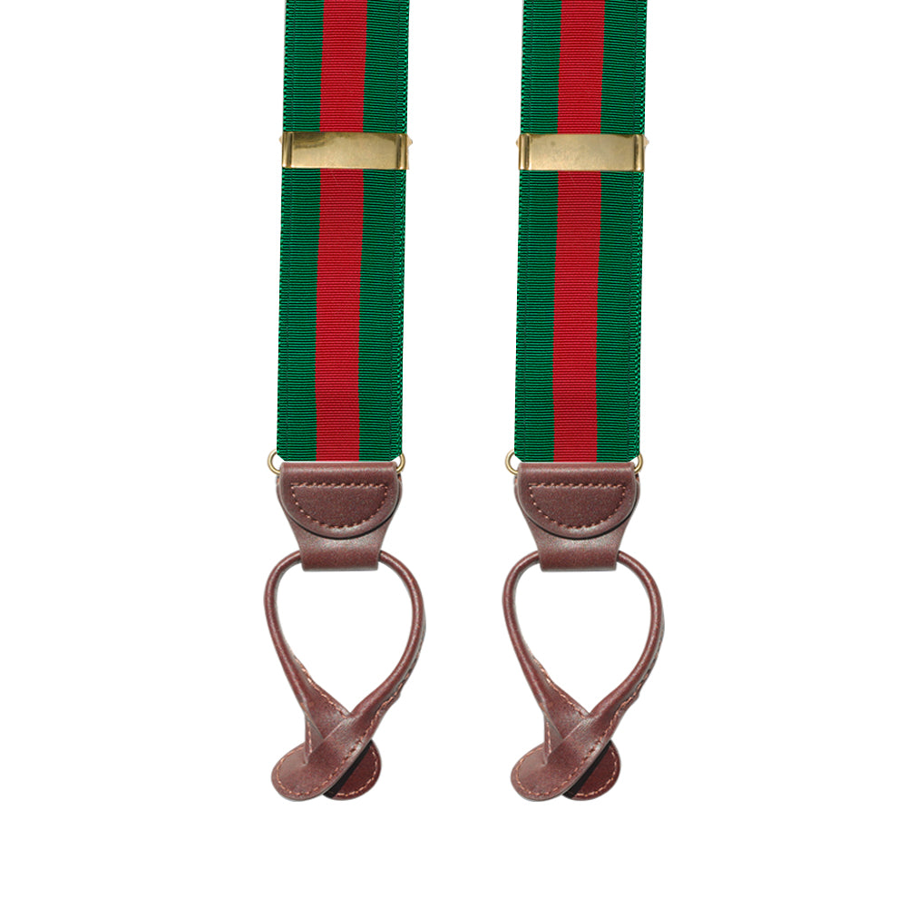 Forest &amp; Red Grosgrain Ribbon Brace