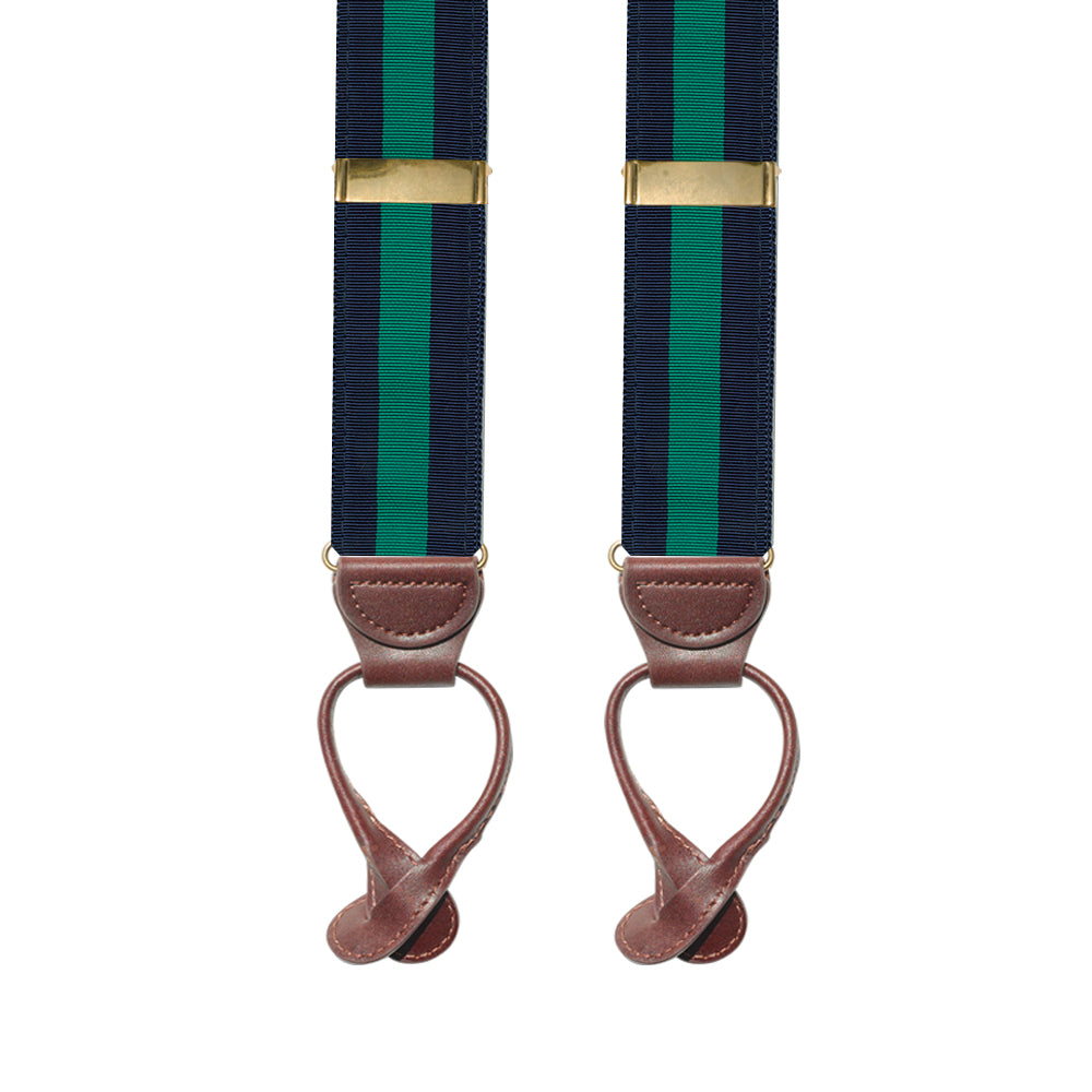 Navy &amp; Green Grosgrain Ribbon Brace