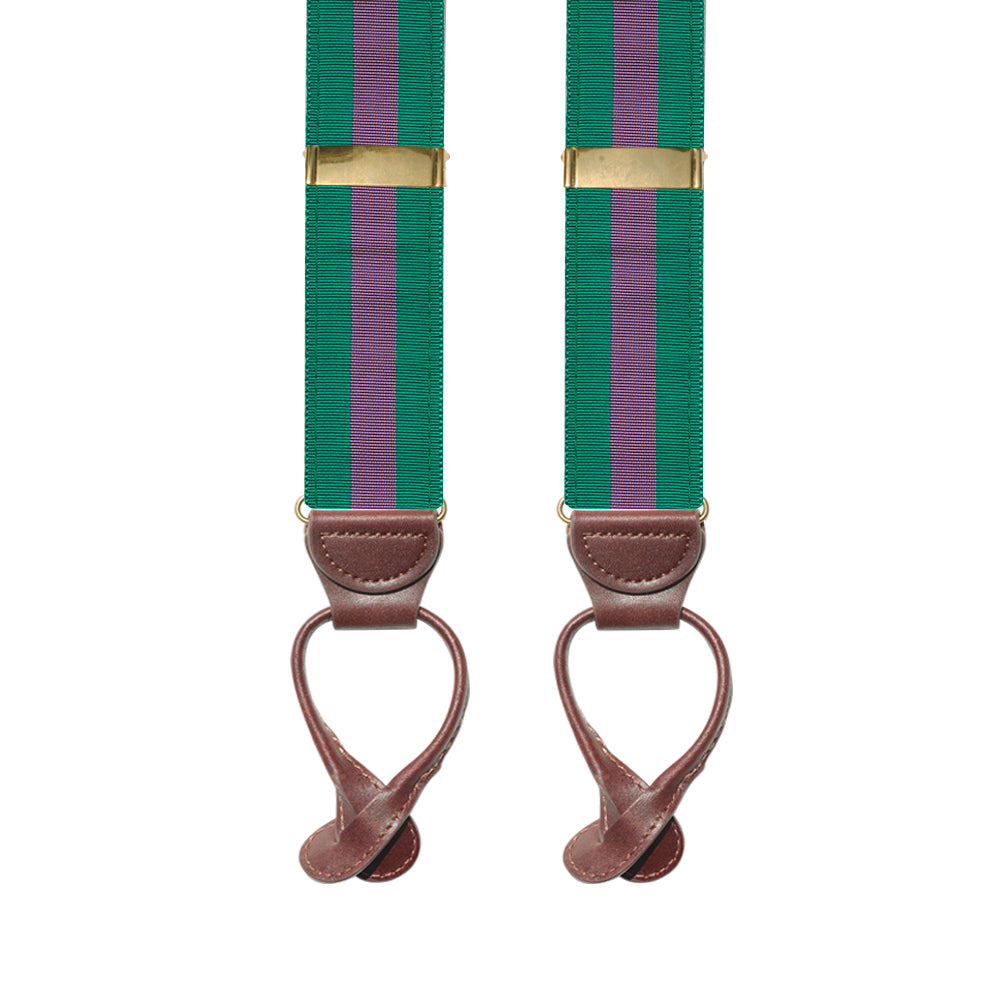 Green &amp; Purple Grosgrain Ribbon Brace