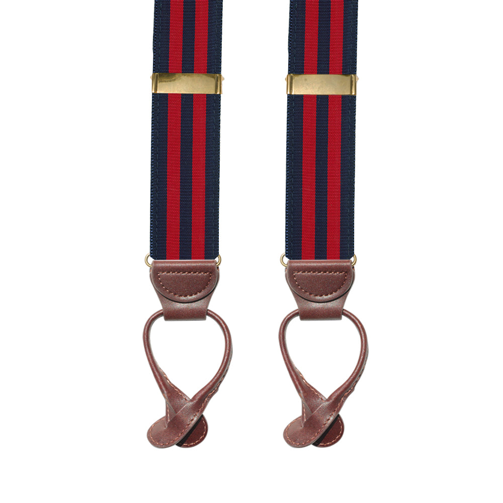 Navy &amp; Red Grosgrain Ribbon Brace