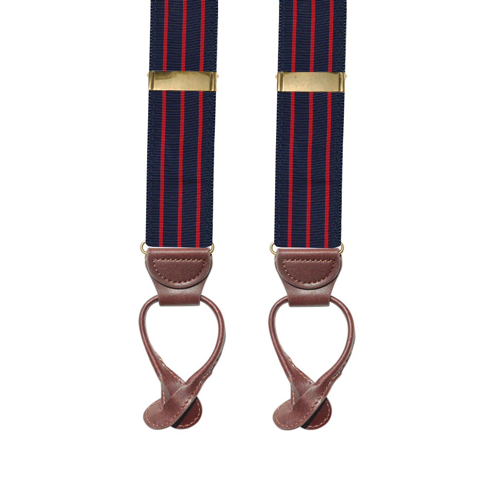 Navy &amp; Red Grosgrain Ribbon Brace