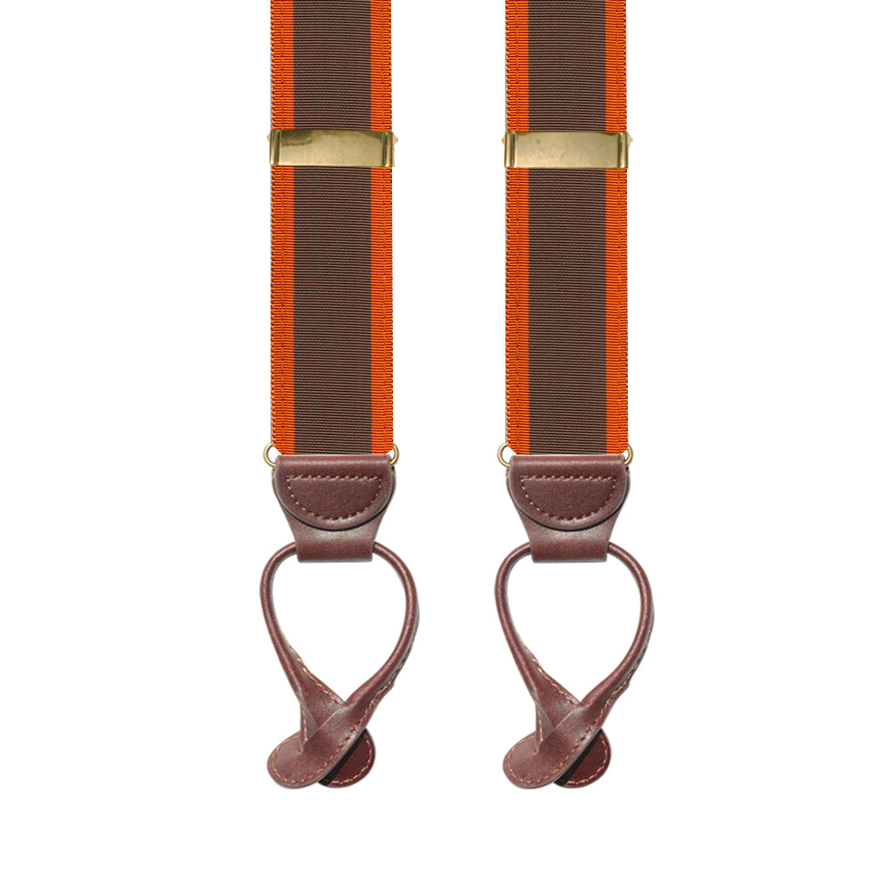 Brown &amp; Orange Grosgrain Ribbon Brace