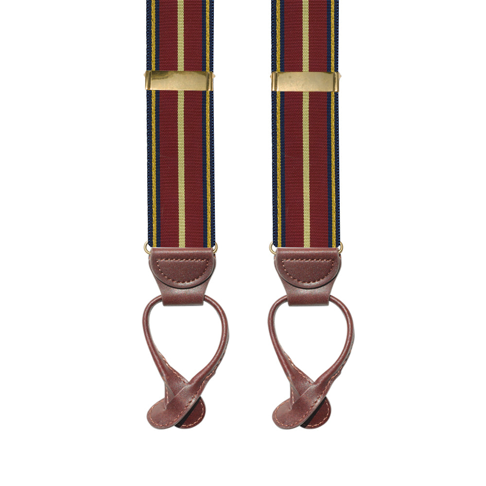 Navy &amp; Burgundy &amp; Gold Grosgrain Ribbon Brace