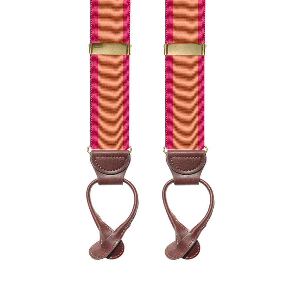 Salmon &amp; Pink Grosgrain Ribbon Brace