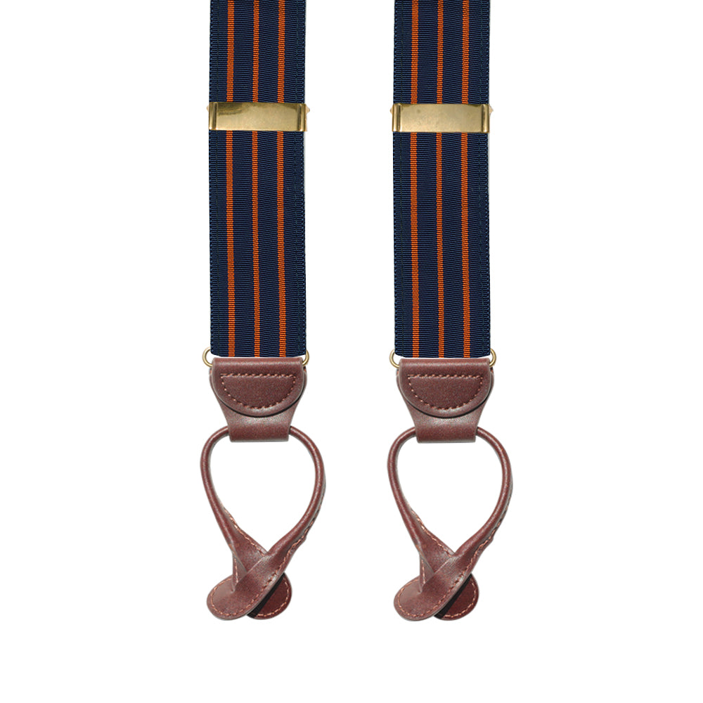 Navy &amp; Orange Grosgrain Ribbon Brace