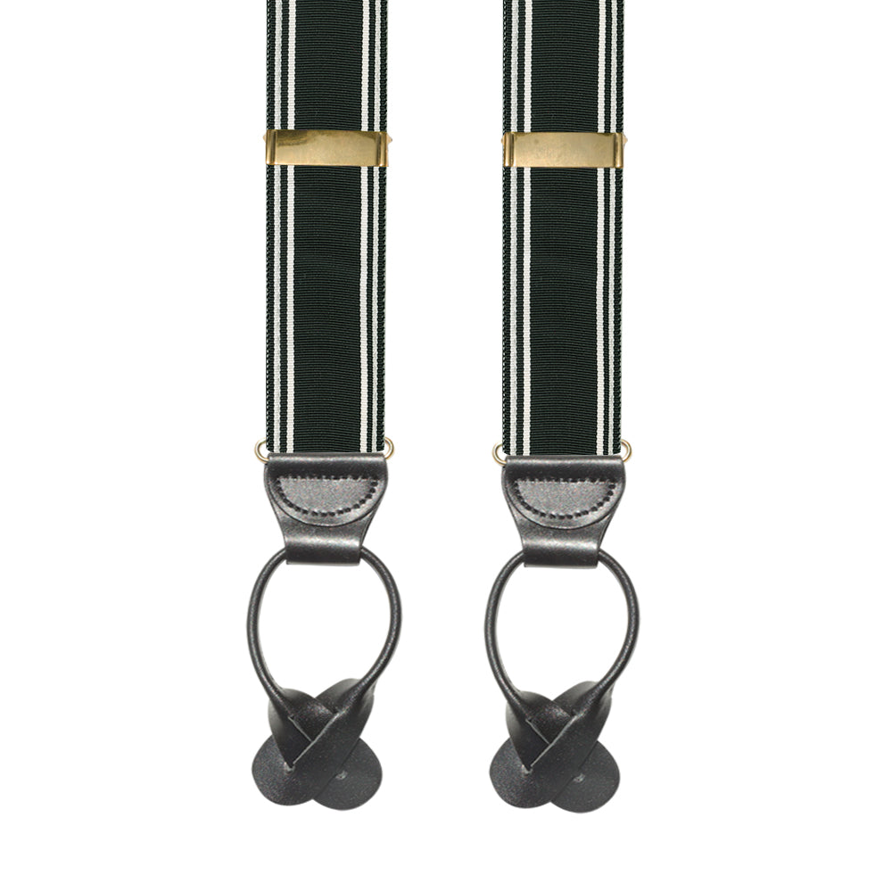 Black with White Grosgrain Ribbon Brace