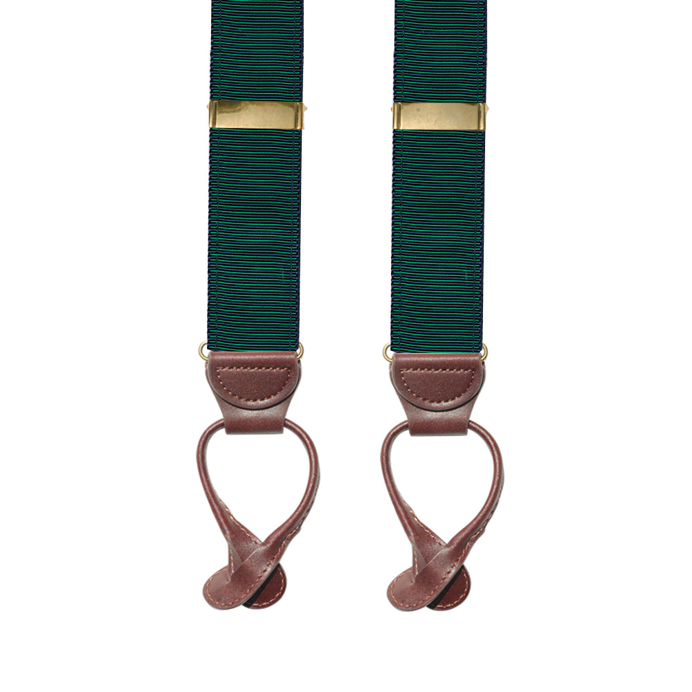 Green &amp; Navy Grosgrain Ribbon Brace