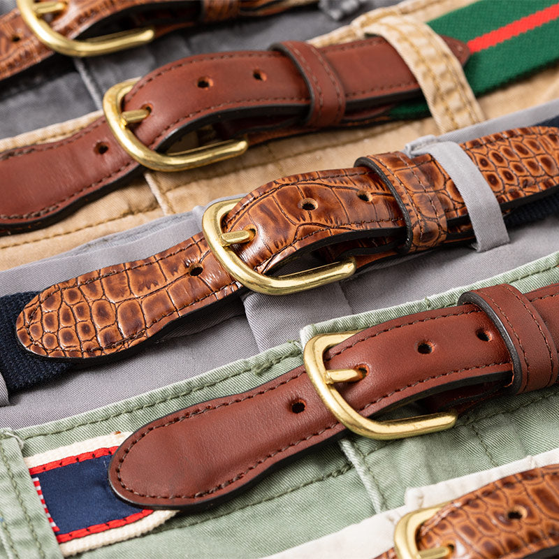 Premium Leather Belts in Three Finish Types & a Range of Premium Fabrics
