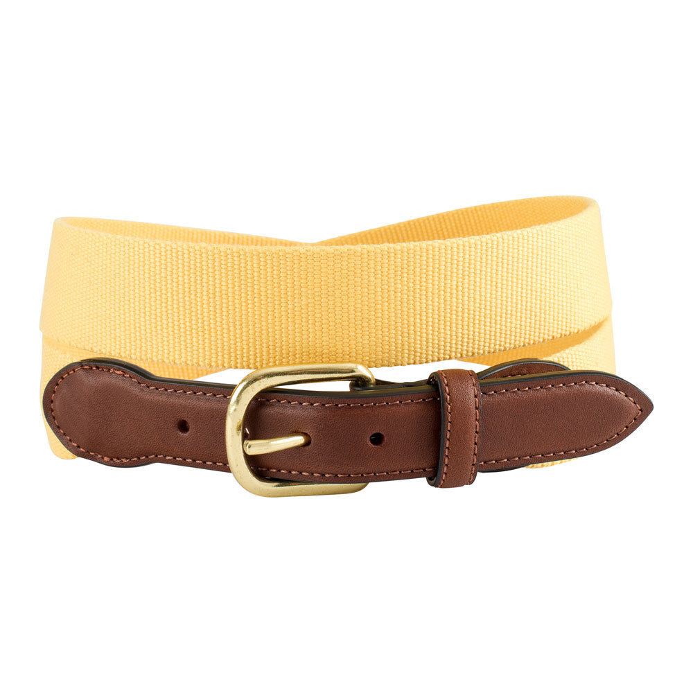 Textured Light Yellow Belgian Surcingle Children&#39;s Belt