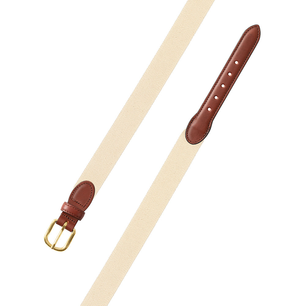 Genuine Leather Tabs Stretchy Belt. W. KLEINBERG Woven Leather Stretch Belt with Crocodile Tabs  main image 4