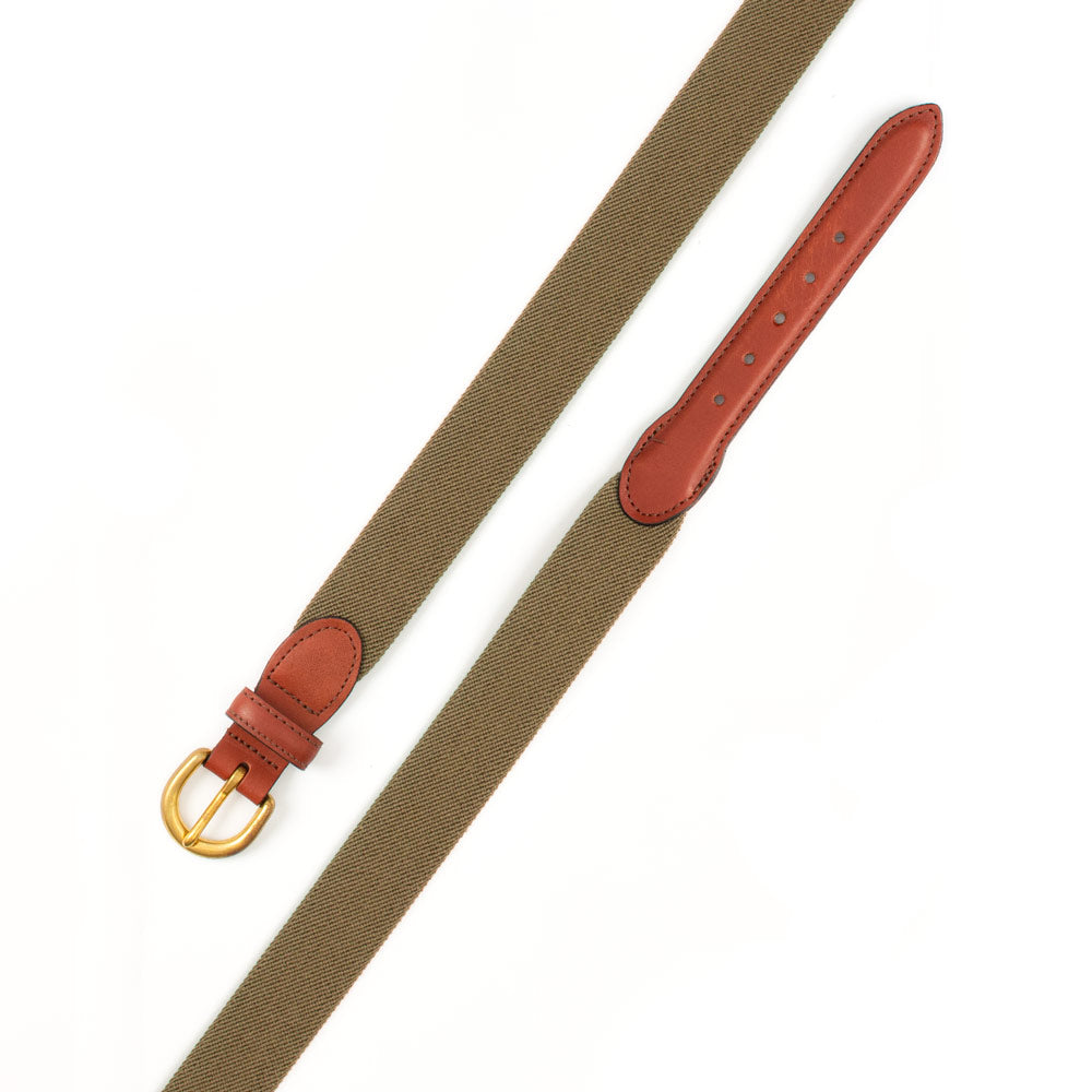 Olive Belgian Stretch Children&#39;s Belt