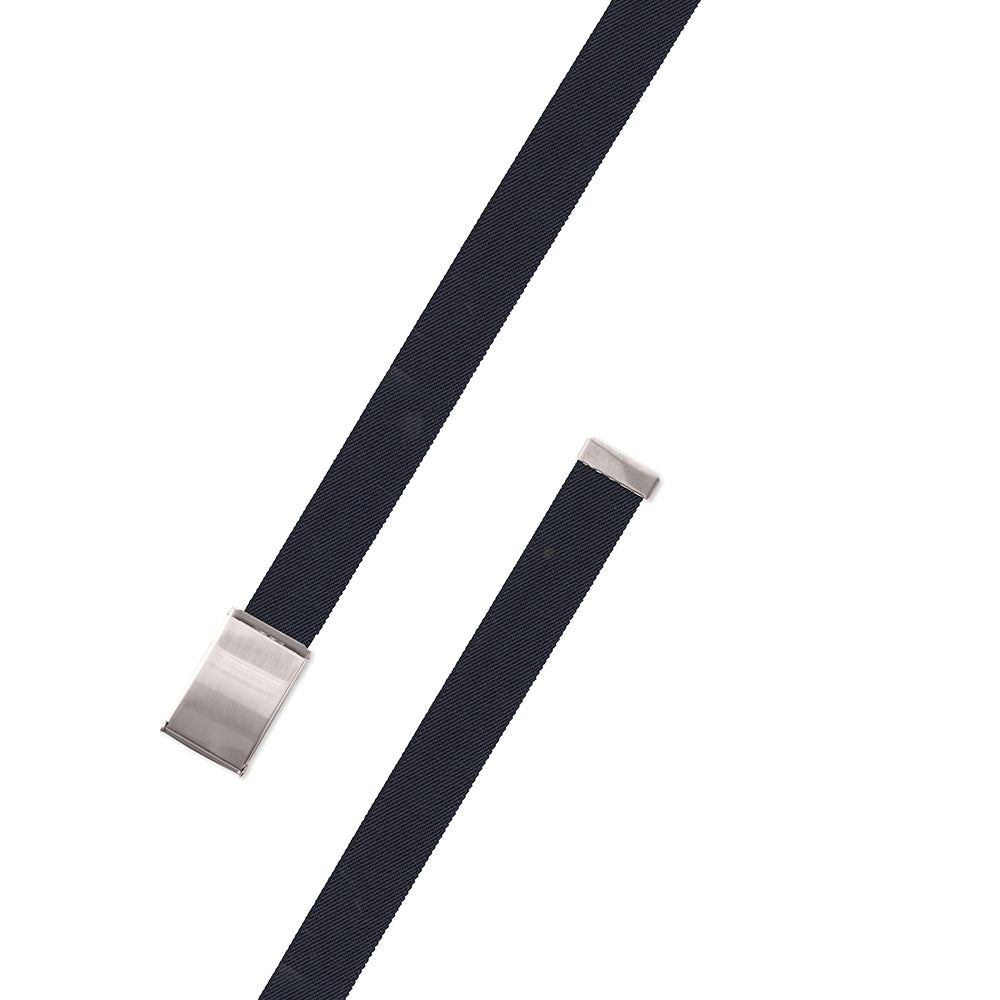 Navy Belgian Stretch Military Buckle Belt