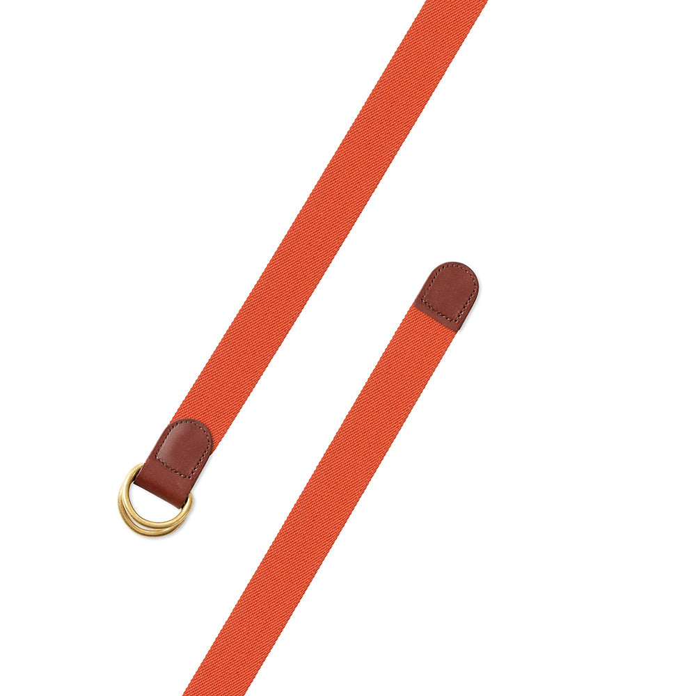 Orange Belgian Stretch D-Ring Belt