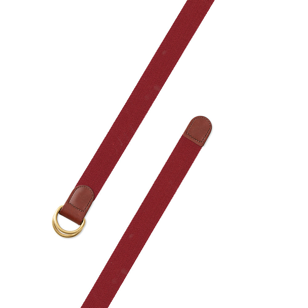 Crimson Belgian Stretch D-Ring Belt