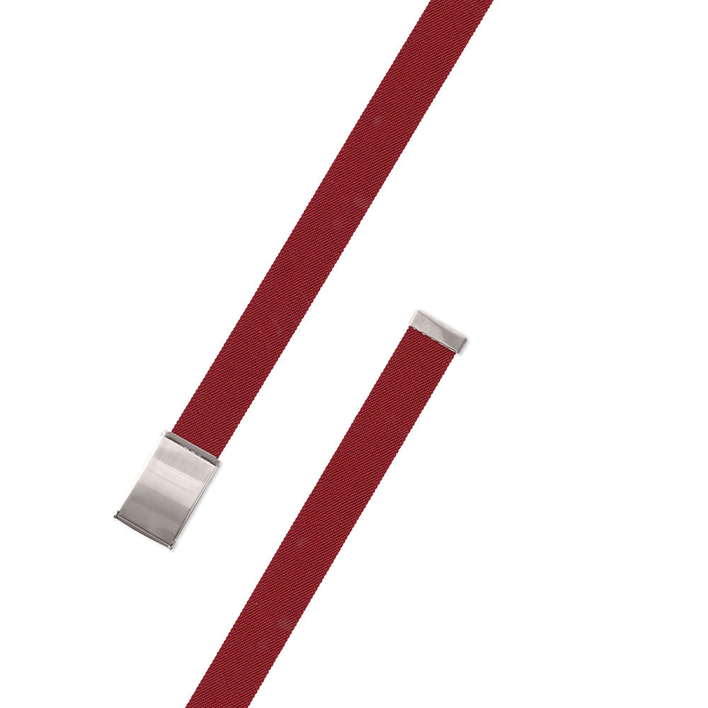 Crimson Belgian Stretch Military Buckle Belt