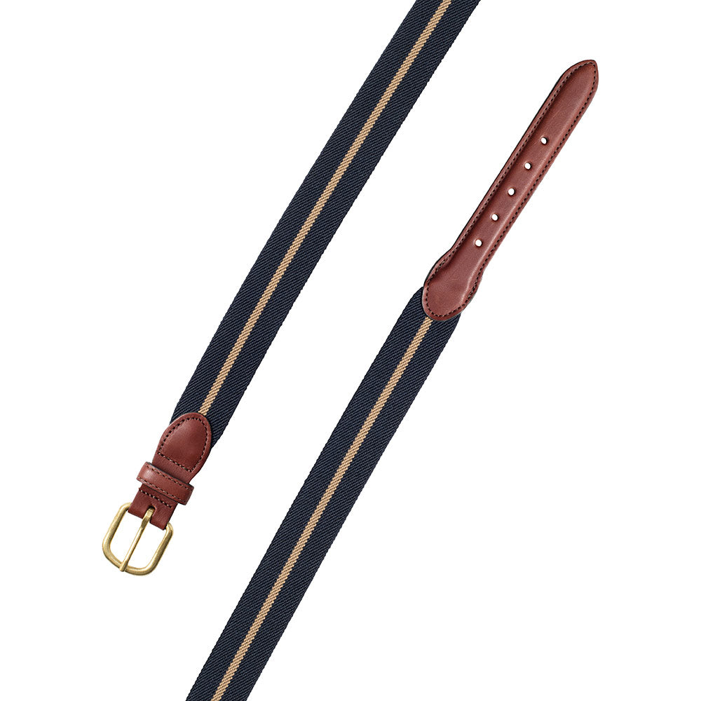 Navy &amp; Khaki Belgian Stretch Children&#39;s Belt