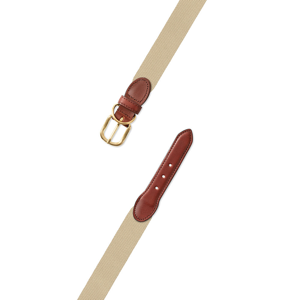 Textured Khaki Belgian Surcingle Dog Collar