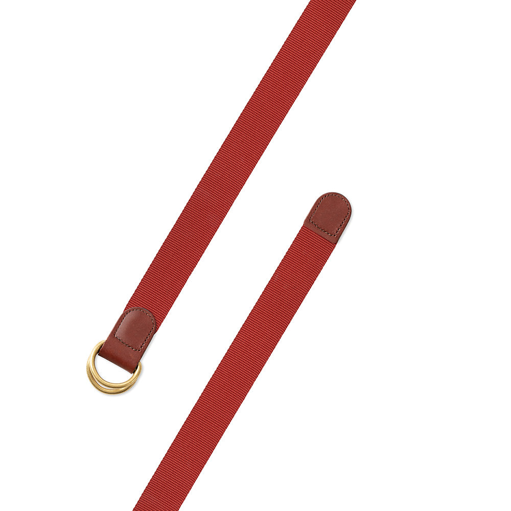 Textured Rust Belgian Surcingle D-Ring Belt