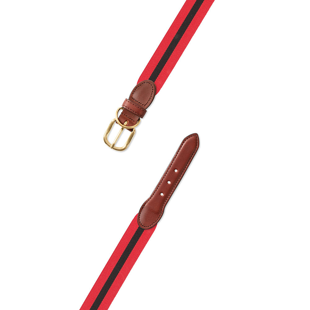 Red &amp; Black Belgian Surcingle Dog Collar