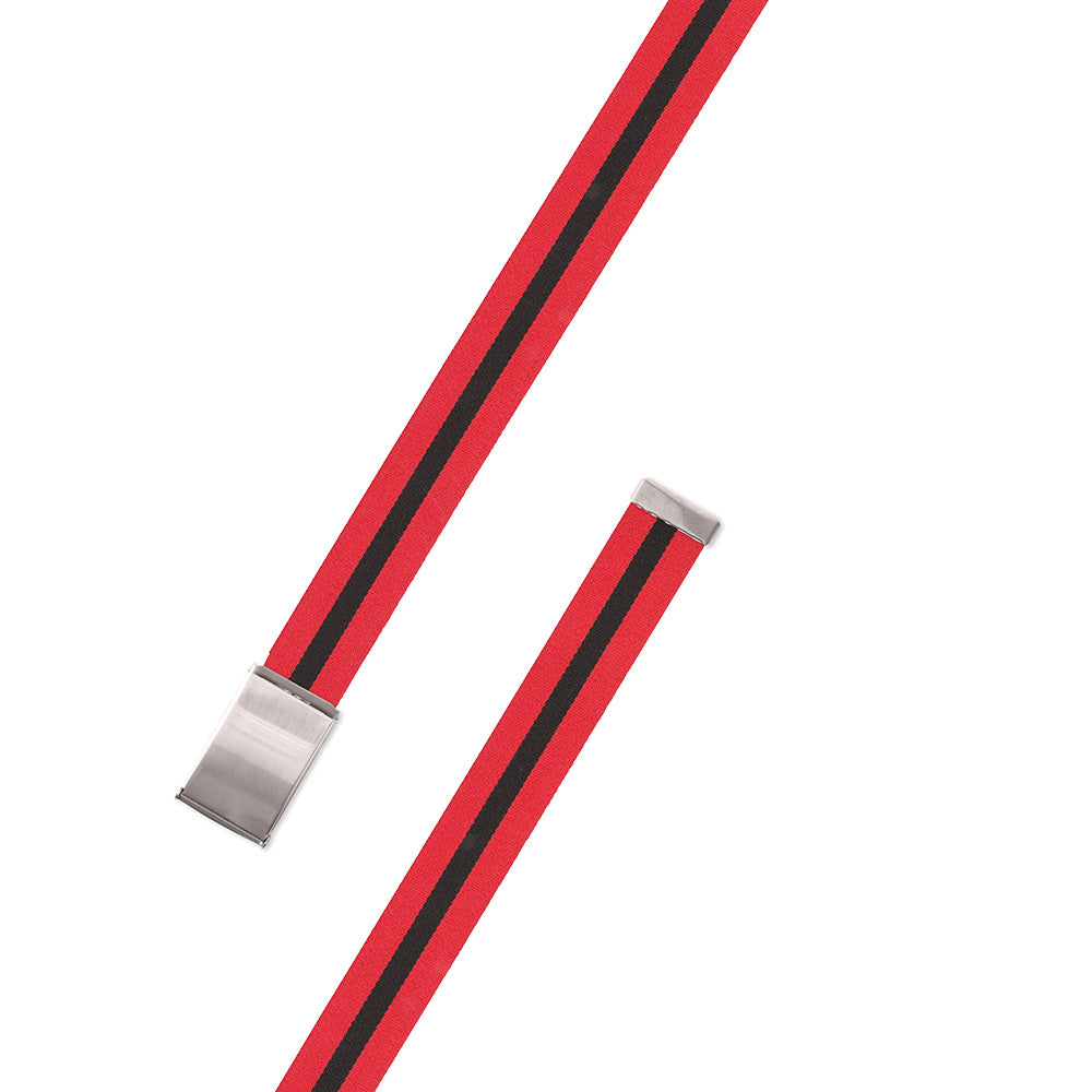 Red &amp; Black Belgian Surcingle Military Buckle Belt