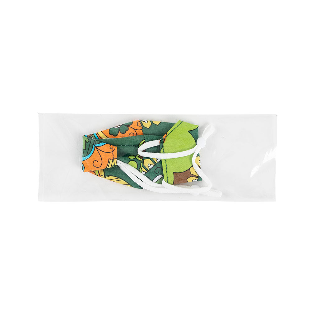 Green &amp; Yellow Paisley Face Mask with Adjustable Elastic Ear Loops
