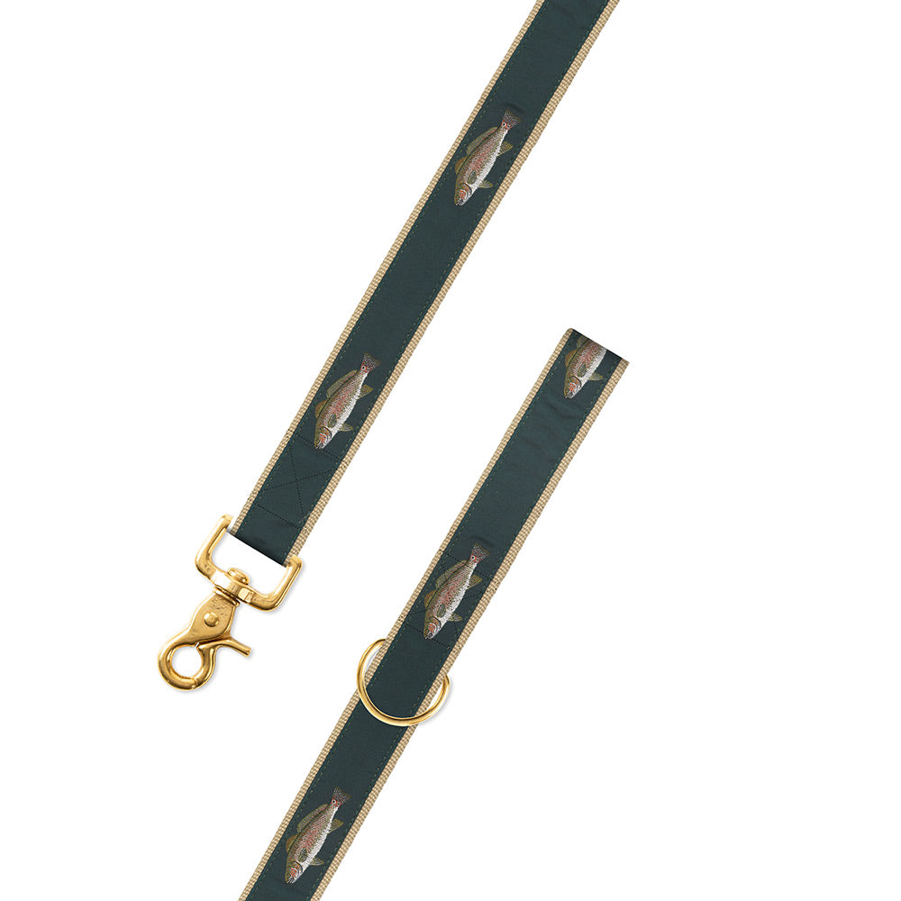 Green Redfish Motif Dog Leash