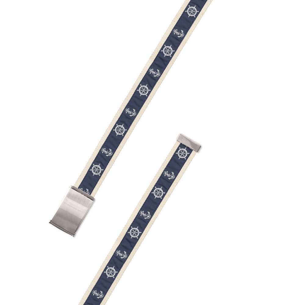 Anchor Motif Military Buckle Belt