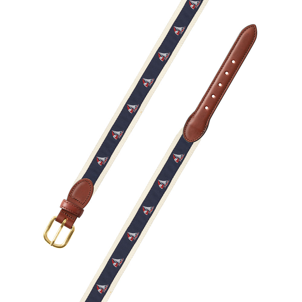 Sailboat Motif Children&#39;s Belt