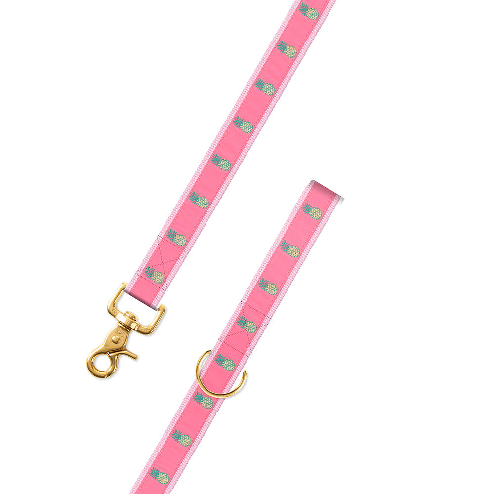 Pink Pineapple Motif Dog Leash