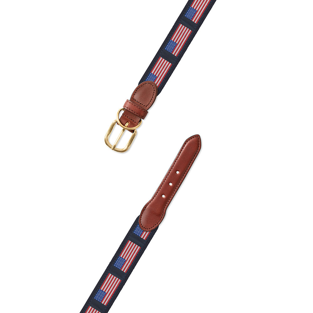 American Flag on Navy Motif Dog Collar