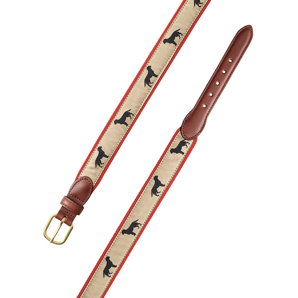 Black Lab Motif Children&#39;s Belt