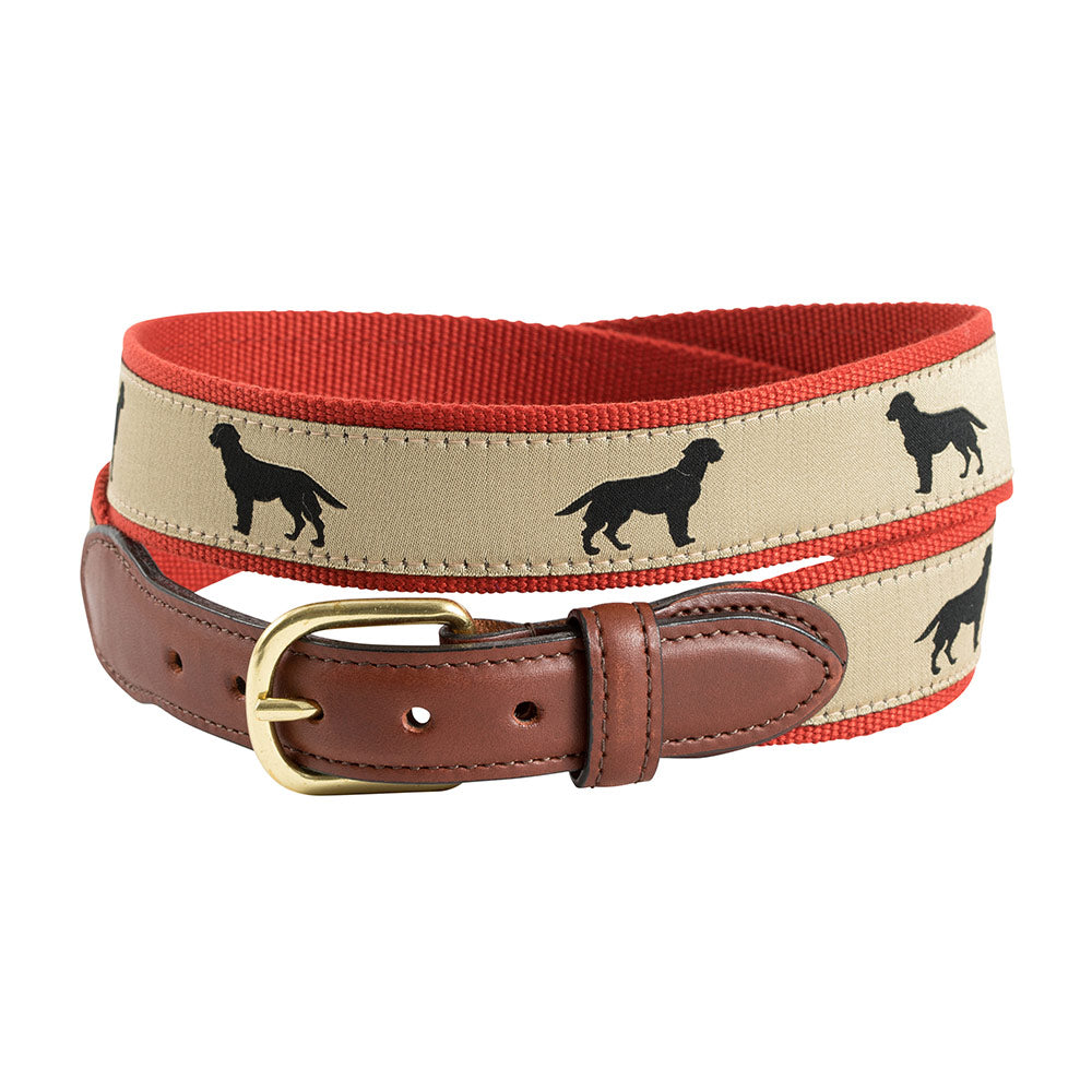 Black Lab Motif Children&#39;s Belt