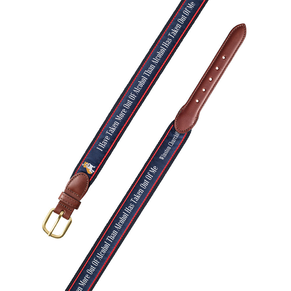 I Have Taken More Bespoken Motif Leather Tab Belt