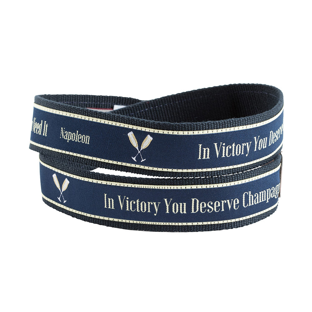 In Victory Bespoken Motif Leather Tab Belt