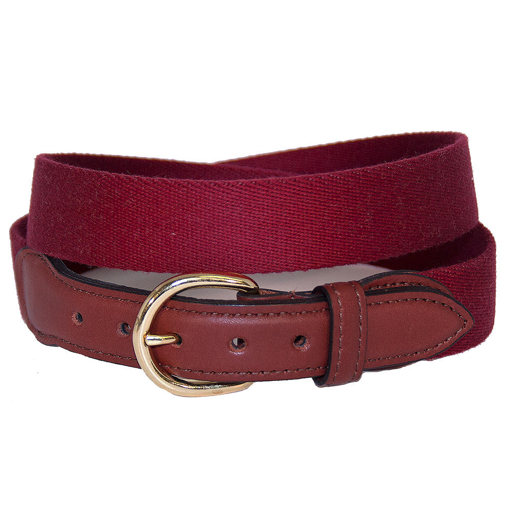Cranberry Surcingle Leather Tab Belt