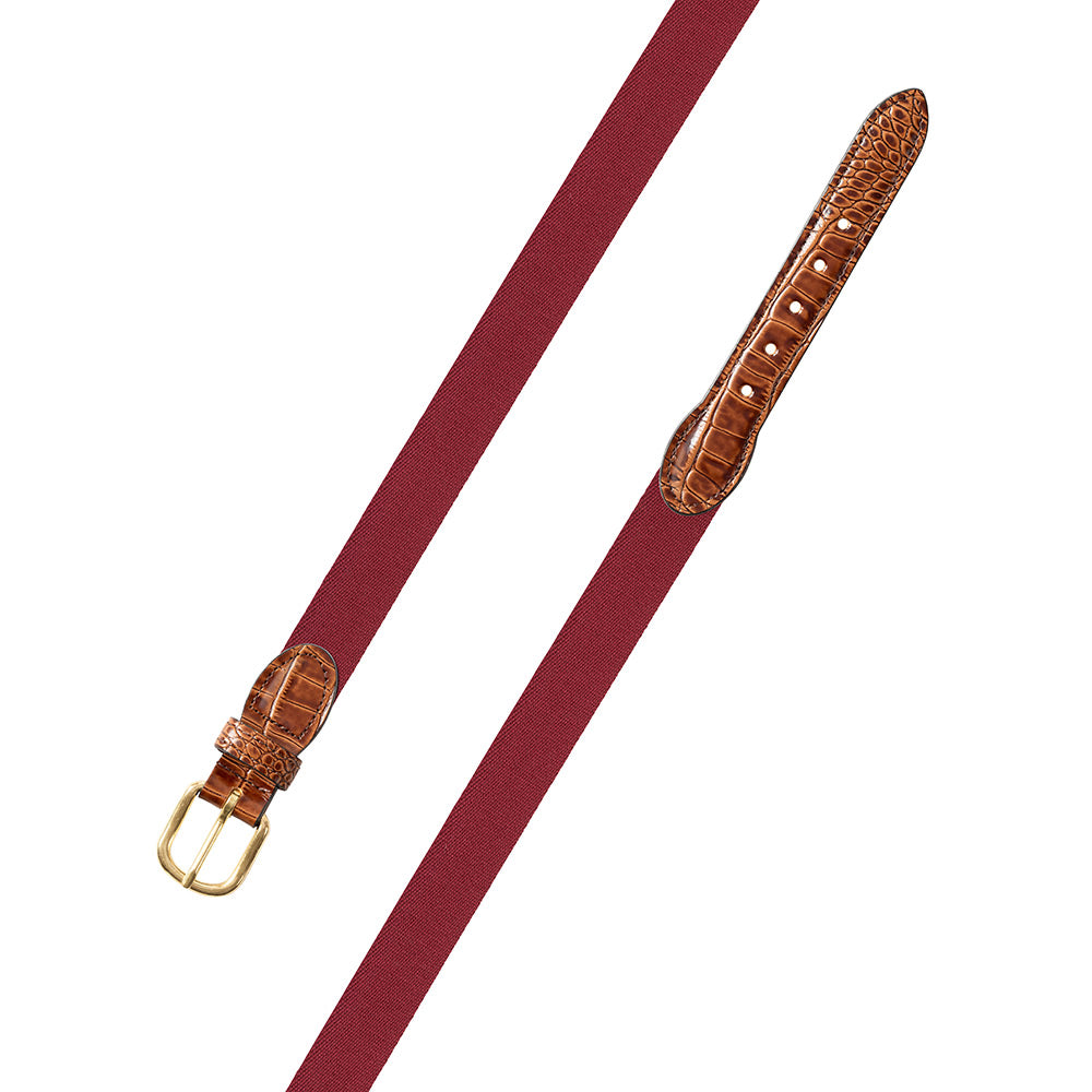 Cranberry Surcingle Leather Tab Belt