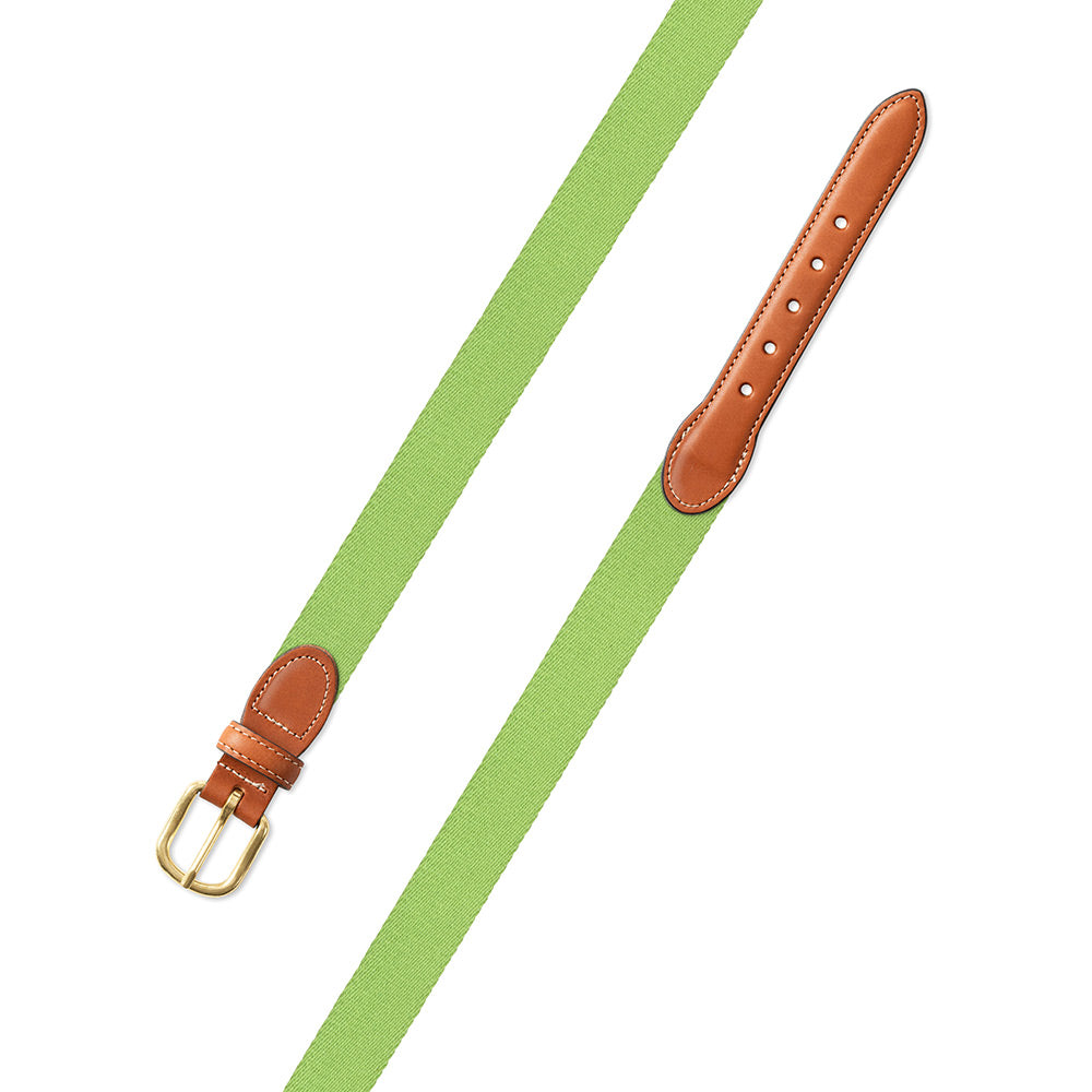 Spring Green Surcingle Leather Tab Belt