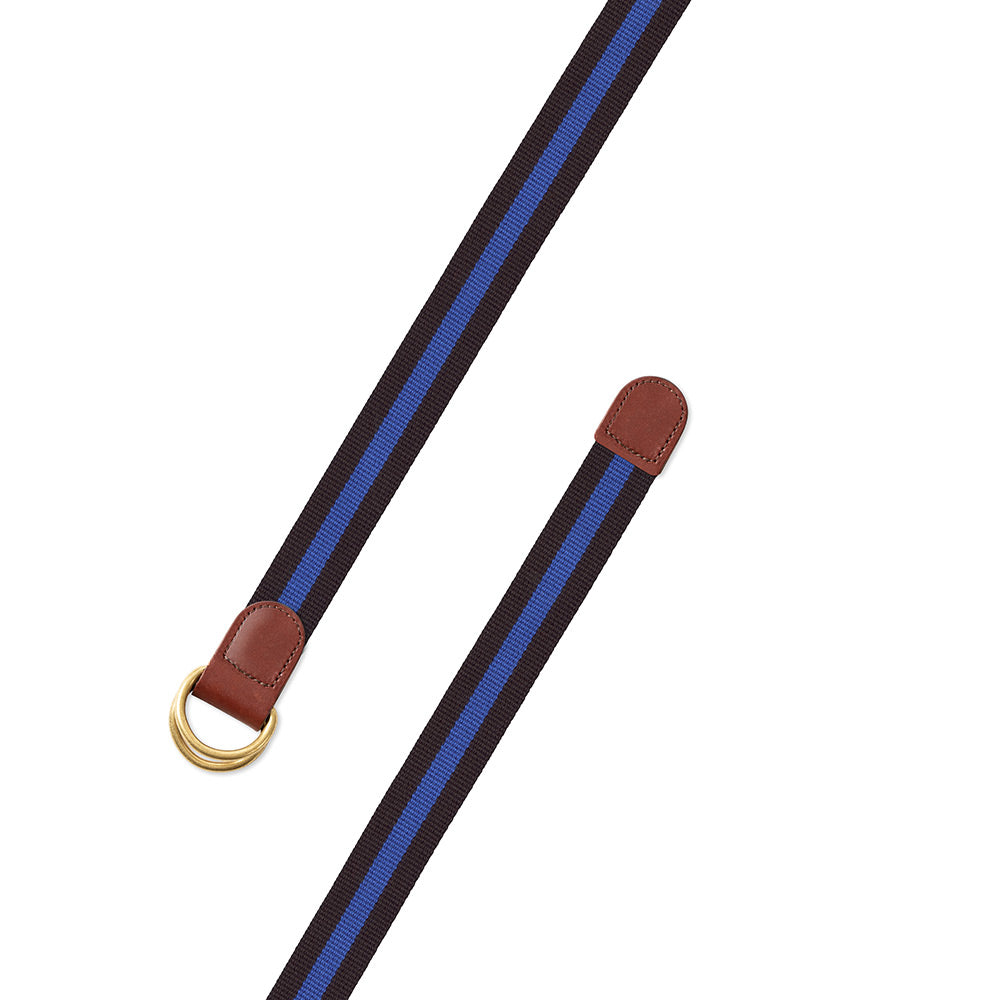Black &amp; Blue Surcingle D-Ring Belt