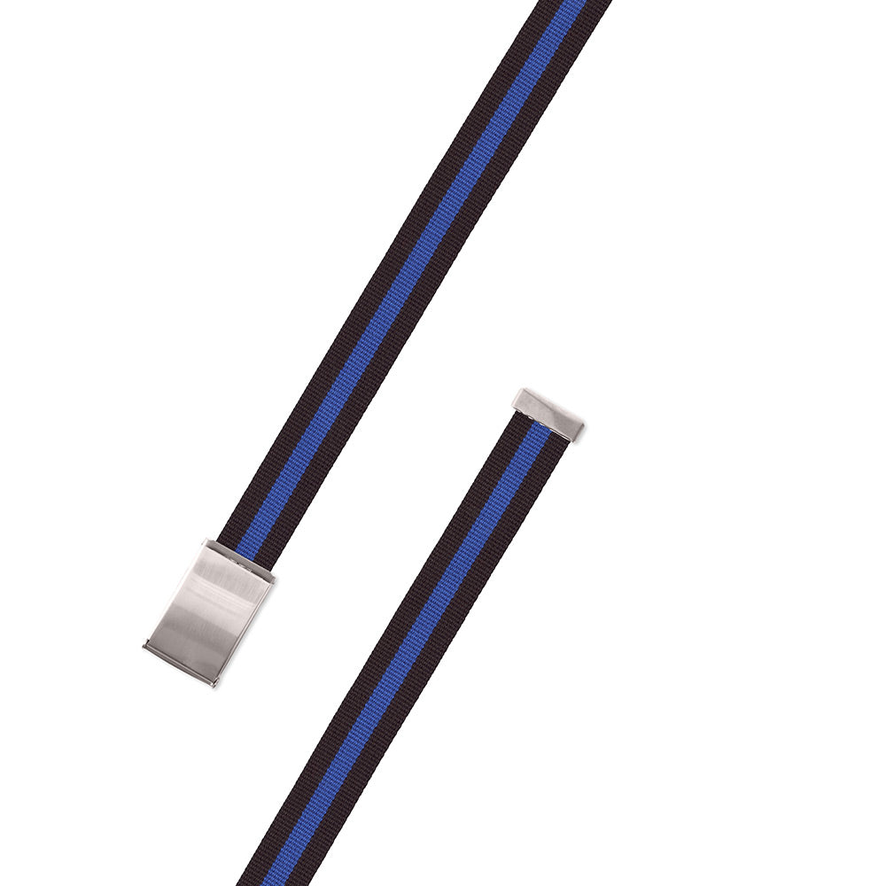 Black &amp; Blue Surcingle Military Buckle Belt