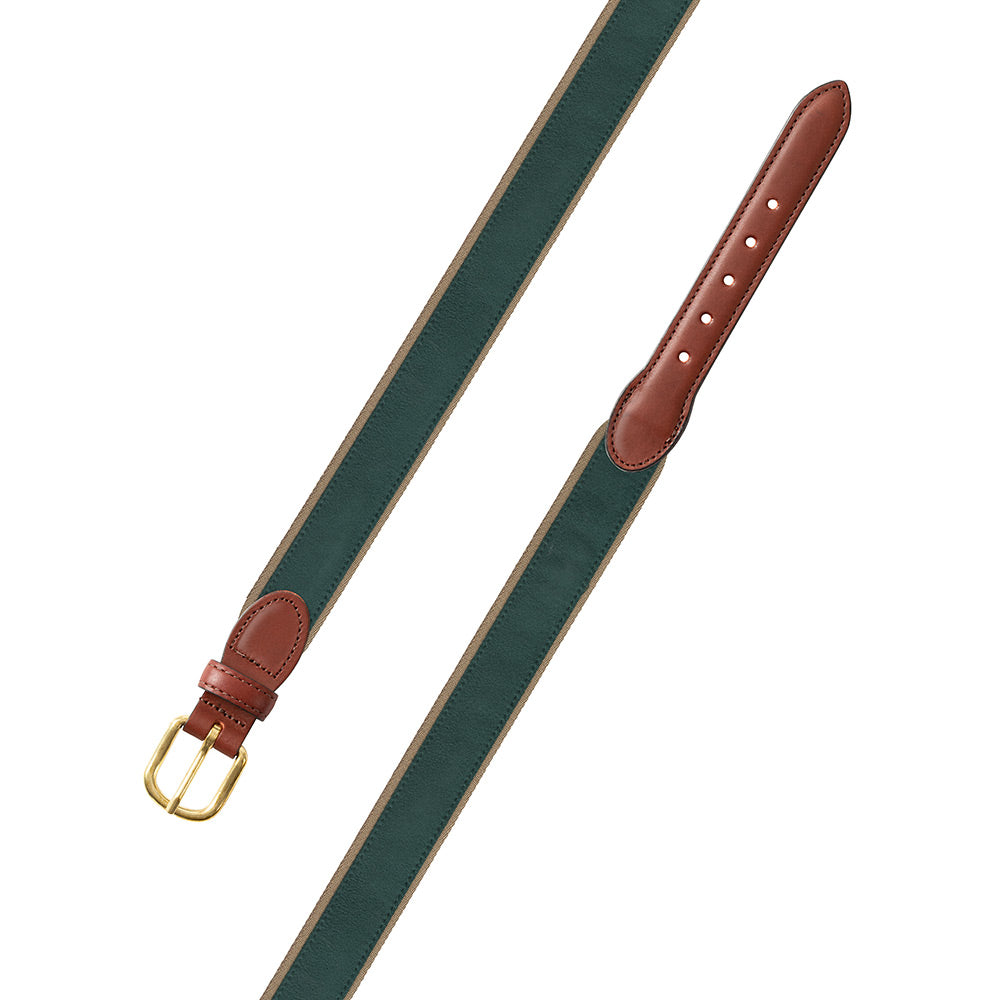 Green on Tan Suede Children&#39;s Belt