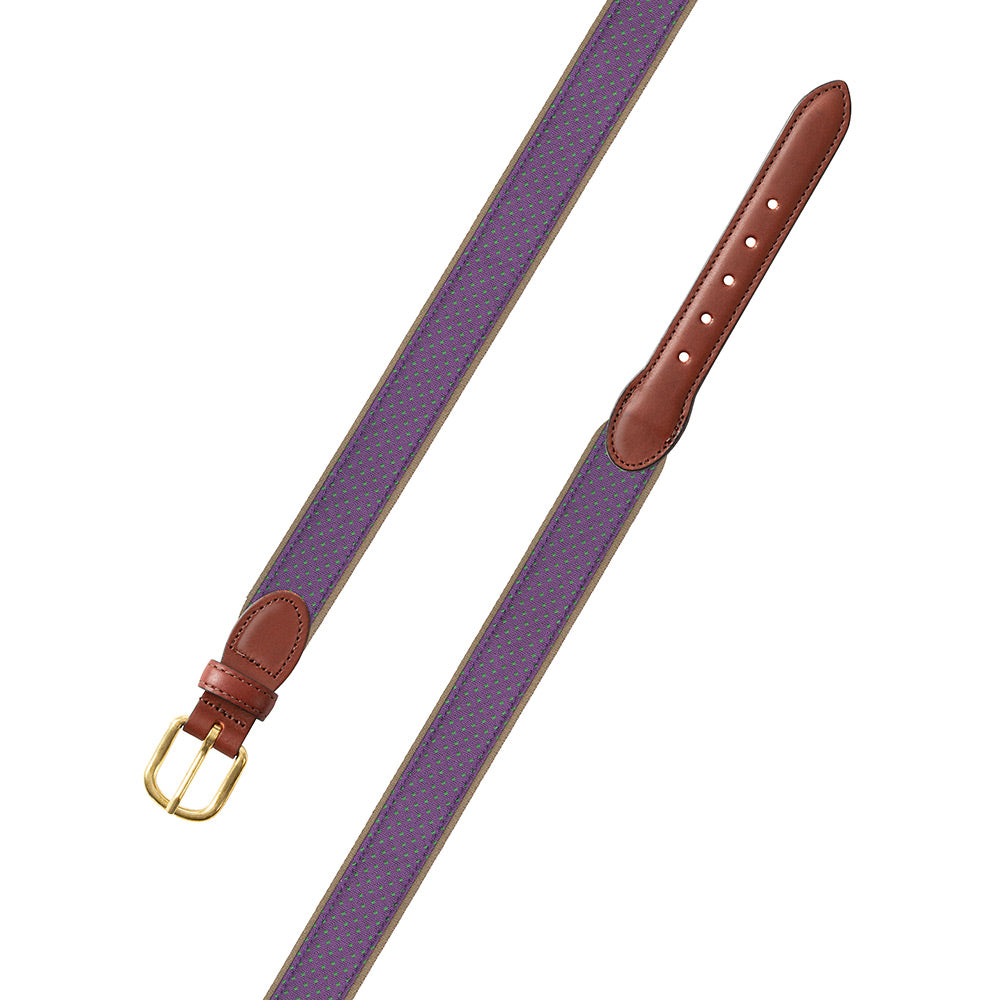 Small Squares in Purple Silk Children&#39;s Belt