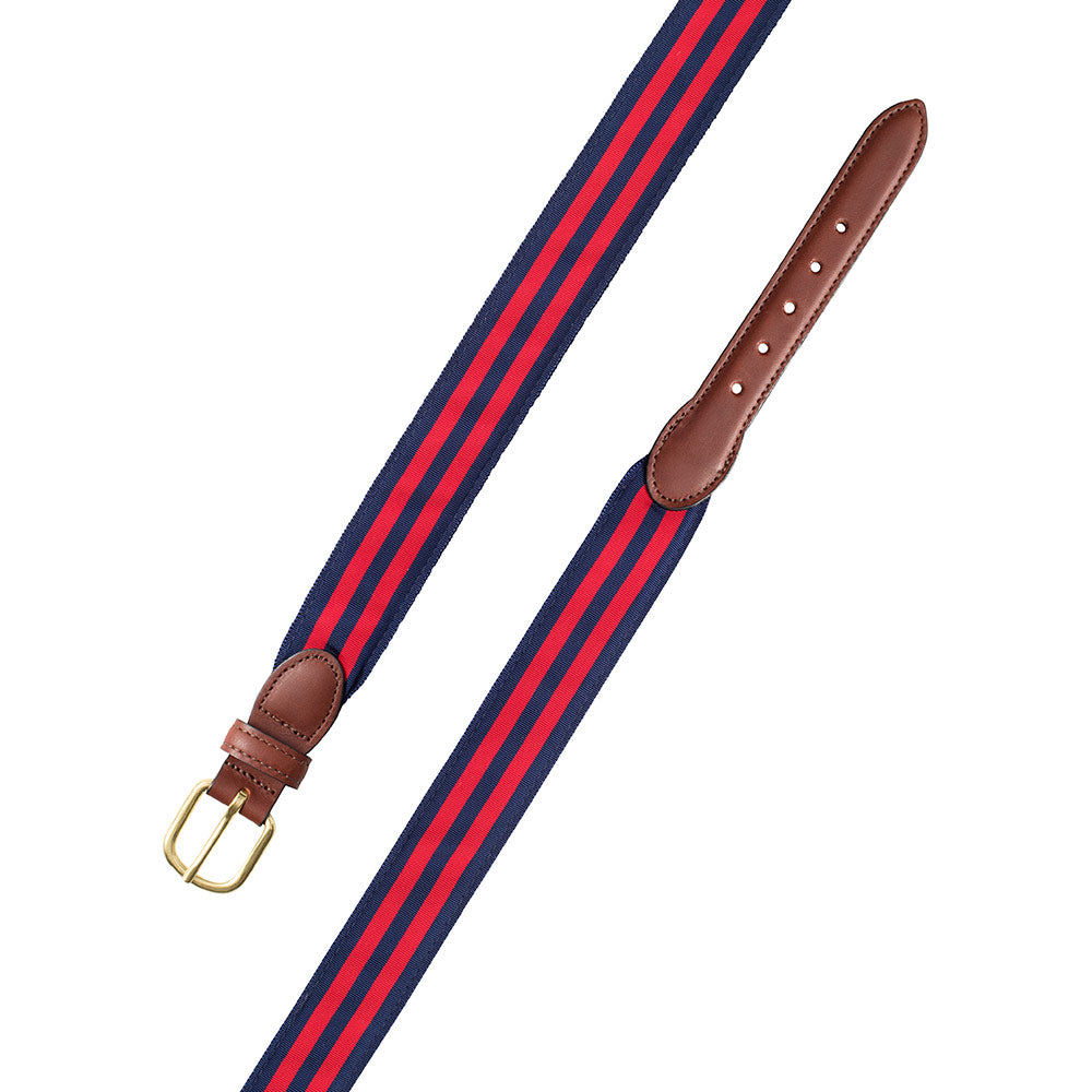 Navy &amp; Red Grosgrain Ribbon Children&#39;s Belt
