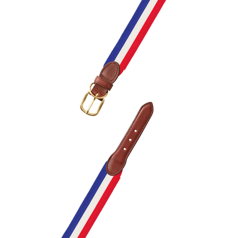 Red, White &amp; Blue Grosgrain Ribbon Dog Collar
